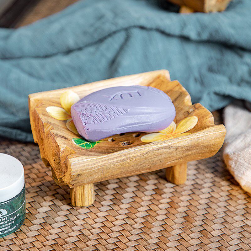 极速创意日式实木香皂盒皂托木y质沥水卫生间浴室复古手工精油皂