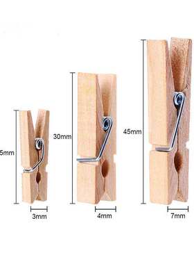 极速50Pcs 25Mm,30Mm,45Mm 72Mm ClotheHs Pegs Wooden Paper Ph
