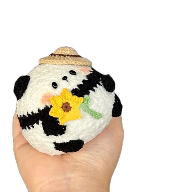 极速手工毛线钩针钩织春q游晚安小猪玩偶DIY材料包钥匙扣挂件自制