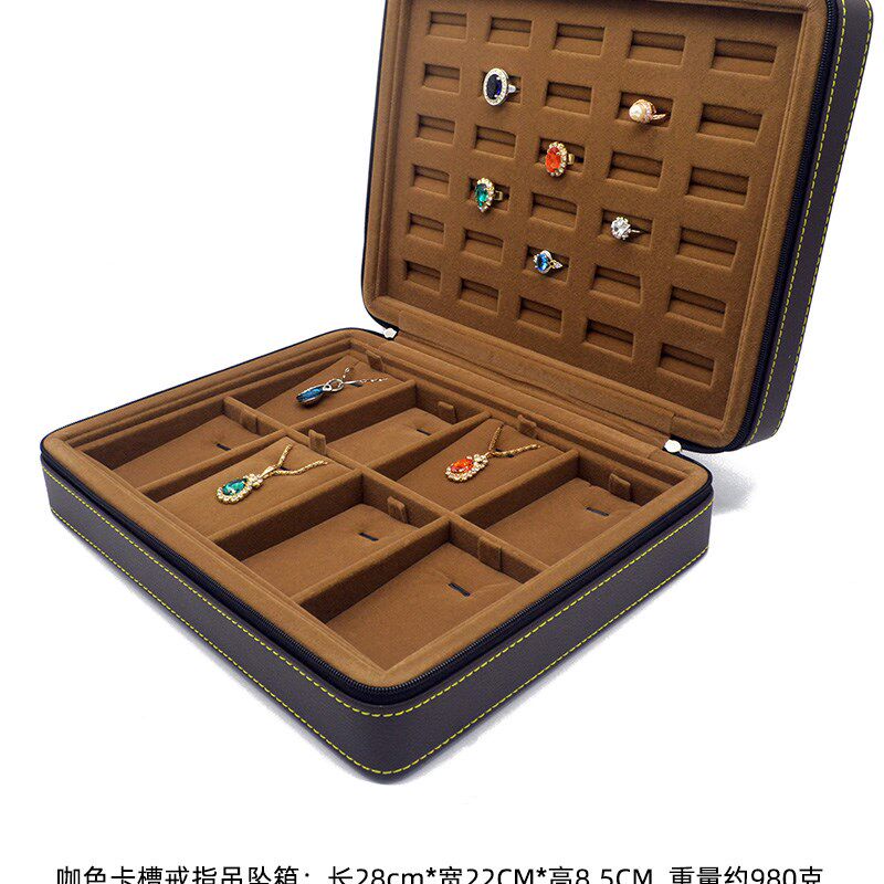 极速L推荐仿皮手镯箱首饰箱收纳包装盒子饰品玉镯展示Y箱超大戒指