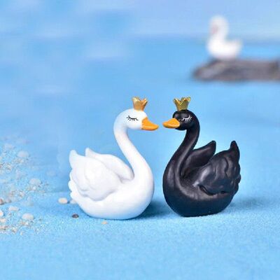 极速1PCS DIY Swan Black Whixte Cygnus Goose Lake Model Statu