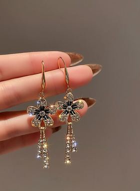 极速South Korea spring and szummer new flower tassel long