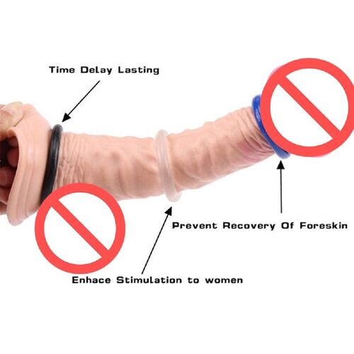 极速3Pcs Cock Ring Penis Delay EjaculaItion Ring Lasting Loc