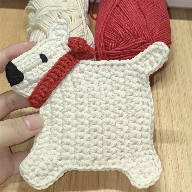 极速可爱小狗杯垫diy材料包毛线钩针H送闺蜜礼物自制成品解闷手工