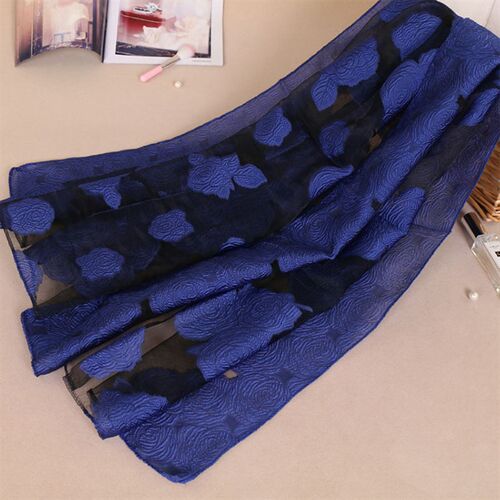 新品Springe womens silk wool flower cut scarves flowers Eur
