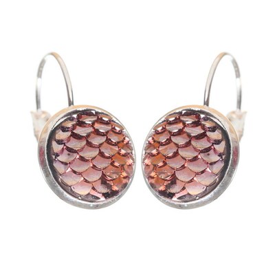 新品Earring accessories are colorful, shKining Mermaid scale
