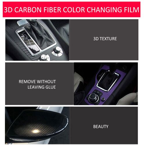 新品10 cm * 127 cm 3Dq carbon fiber car color film body stic