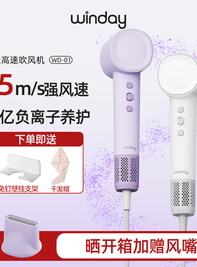 温迪高速吹风机家用宿舍学生负离子护发速干低噪大风力儿童吹风筒