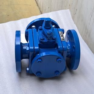 衬氟T酸型L型球阀手LVW动三通球阀耐强阀强碱阀球法兰铸钢三通换
