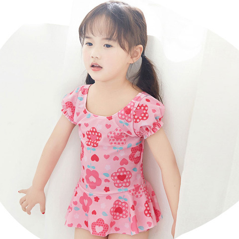 儿童泳衣女童泳装小童幼儿女孩公主裙可爱2连体3岁小孩宝宝游泳衣