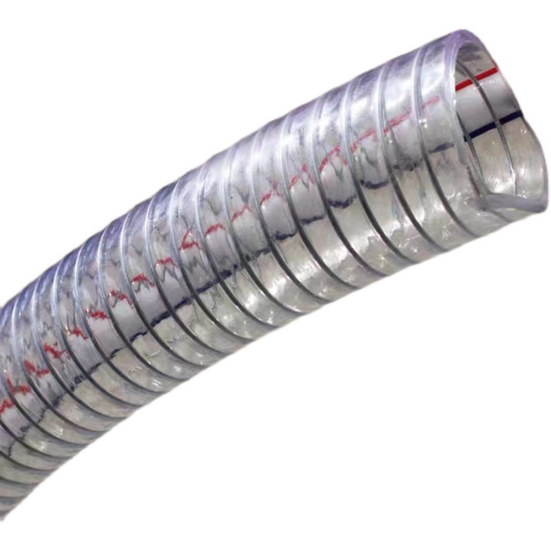 PVC钢丝管透明软管耐油抗冻耐x高温真空抽水塑料管排水管50mm123