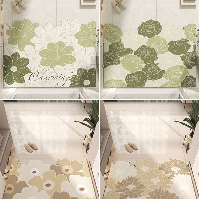 入户门地垫pvcl可擦免洗进门门口门垫家用玄关脚垫可裁剪皮革地毯