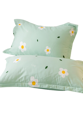 枕套纯棉 一对f装单人儿童枕头套3050 全棉乳胶枕芯套60x40春秋