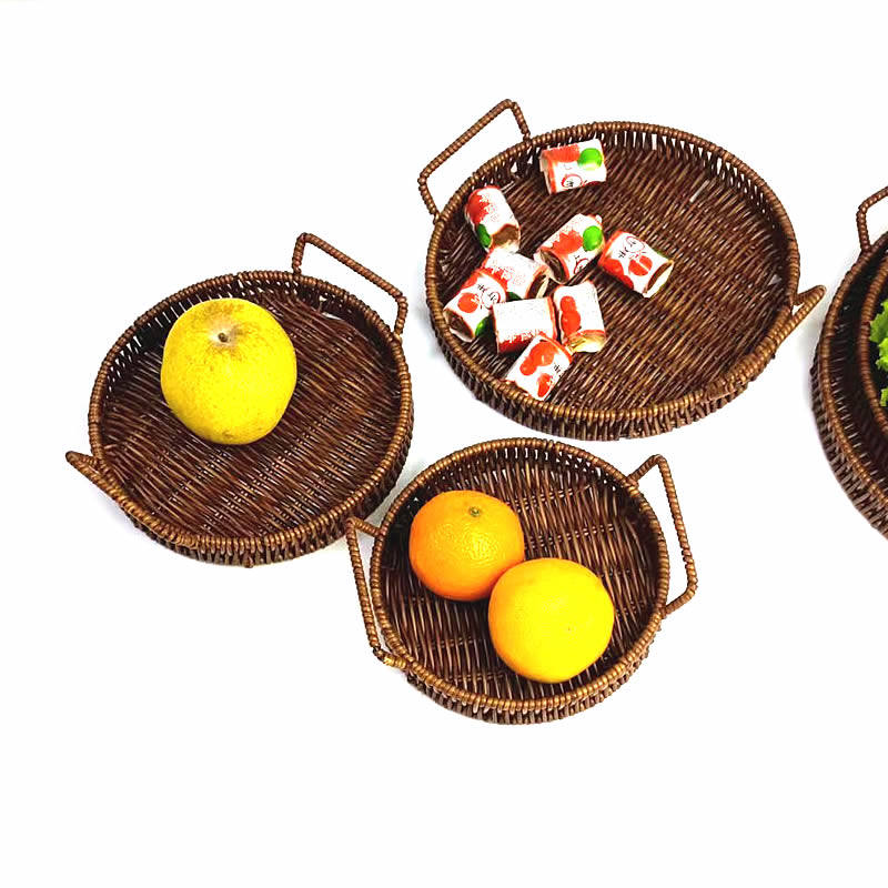 藤编零食摆放盘收纳盘茶点水果盘托盘KTV小吃篮面包Y篮圆盘装菜盘,餐饮具,果盆/果盘/果篮,淘宝优惠券,粉丝福利购,淘宝优惠卷
