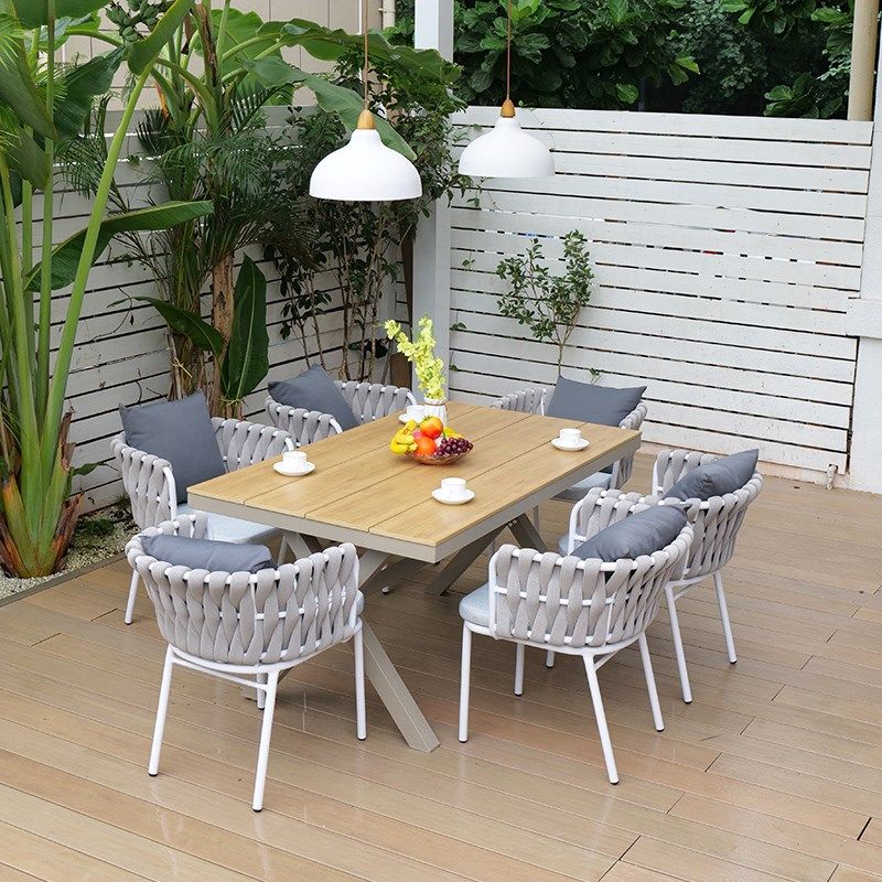 户外桌子庭院花园l露天室外防腐实木岩板塑木长桌烧烤桌店铺外摆,住宅家具,户外烧烤桌,淘宝优惠券,粉丝福利购,淘宝优惠卷