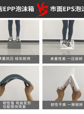 邮政4号泡沫箱快递专用冷冻epp高密度四J号保温箱生鲜盒子商用摆