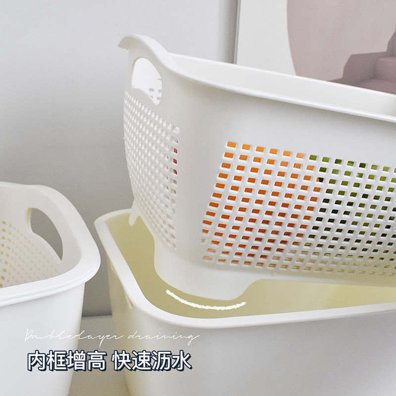 双层洗菜盆沥水篮塑料大号收纳筐洗水果神器厨房淘菜盆.滤水篮家,餐饮具,洗菜盆/沥水篮/漏水筛,淘宝优惠券,粉丝福利购,淘宝优惠卷
