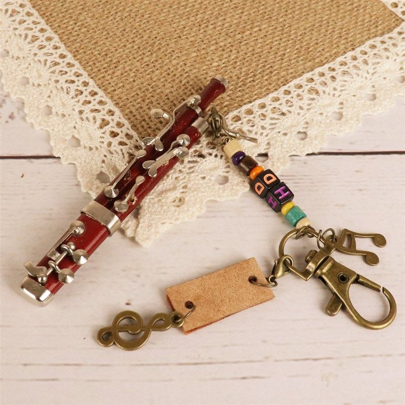 小号圆号长号巴松大号高音萨克斯钥匙H扣包包挂件创意圣诞节礼物