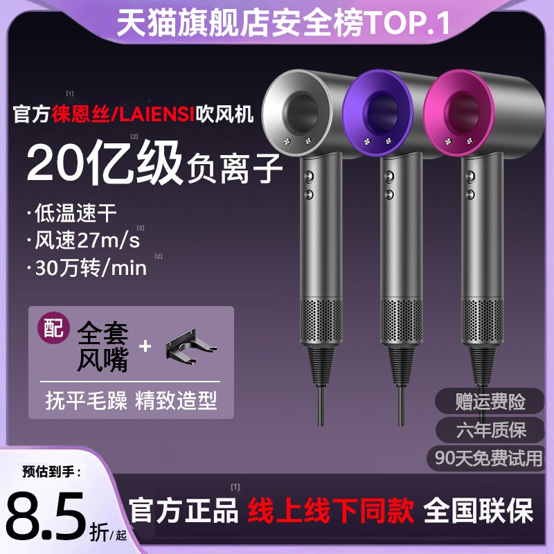 徕恩丝超静音高速吹风机家用负离子护发吹风机筒宿舍学生芬SELite