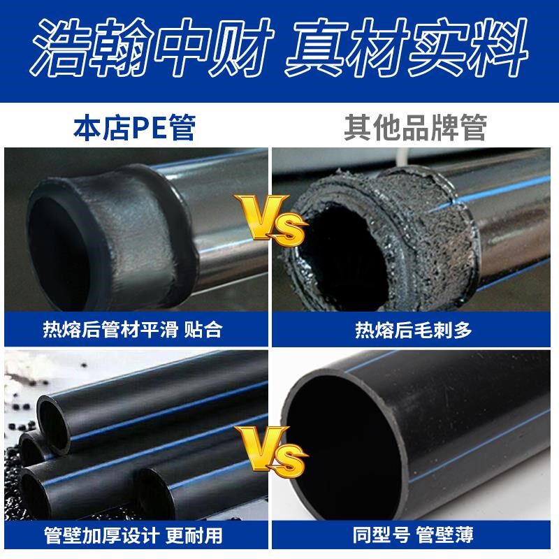 材全新料饮用水管中财pe管自来水管硬管253250盘管地下灌溉给水管