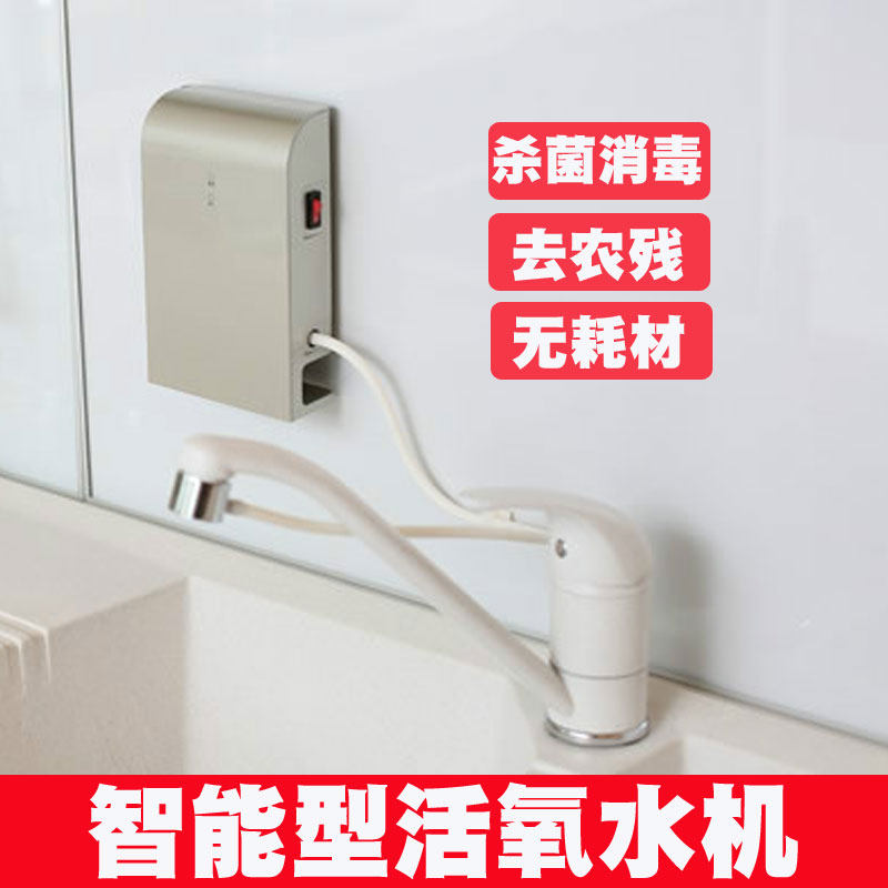 智能活氧水机富氧果蔬清洗杀菌洗衣沐浴厨下四分管道臭氧水生成器