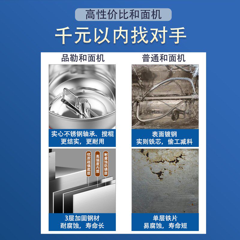 和面 面机商用全自动揉面 面打面机5 8 12 15公斤活面 面粉不锈钢