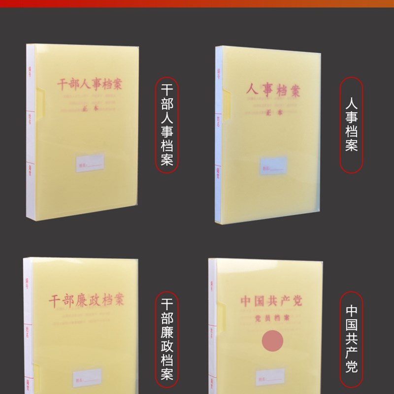 每包10个A4干部人事档案盒廉政党员档案盒文件资料收纳盒夹可定制