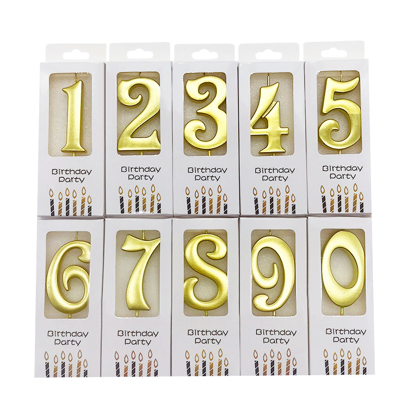 高档金色数字蜡烛 生日蛋糕蜡烛金色蛋糕蜡烛独立装数字蜡烛