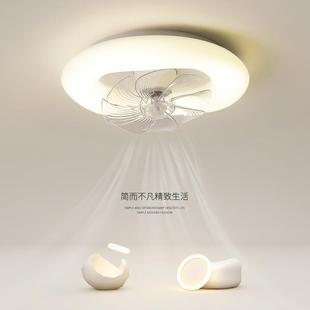 吸顶灯现代简约家用智能主卧房间灯 摇头卧室风扇灯一体2023年新款