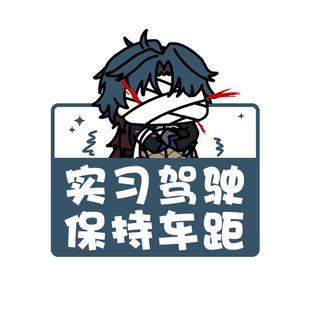 星铁新手实习驾驶反光汽车贴纸车身贴后玻璃贴 崩坏星穹铁道二次元
