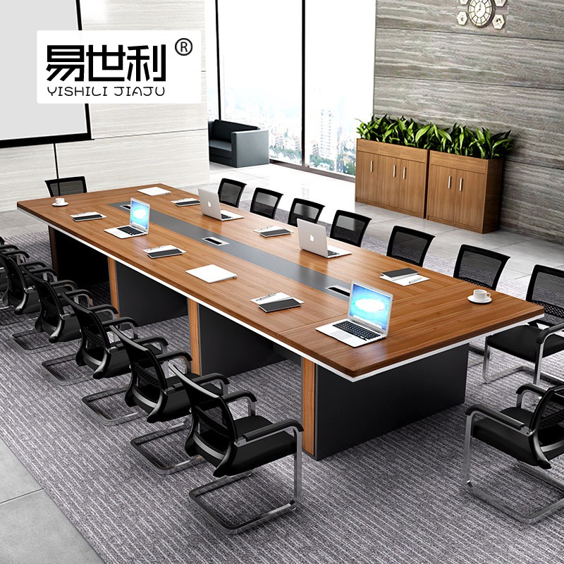 上海大型会议桌长桌子简约现代桌椅组合办公室小接待洽谈培训轻奢