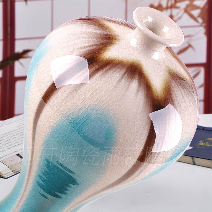 景德镇陶瓷器 高温窑变陶瓷艺术花瓶摆设 开片美人瓶 居家装饰品