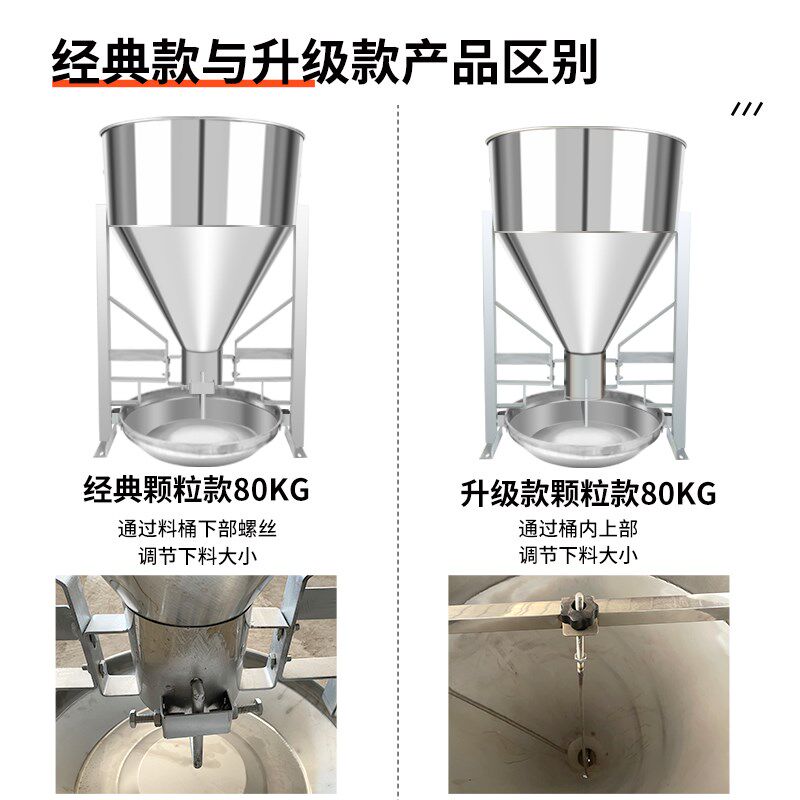 不锈钢干湿自动育肥双面猪料槽母猪兜食槽喂料器大小猪养殖场设备
