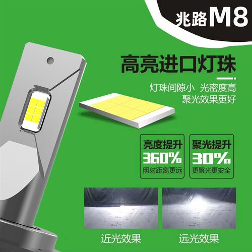 汽车led大灯高亮远近光灯泡超亮白光激光灯H7 D2H透镜专用9005 H4