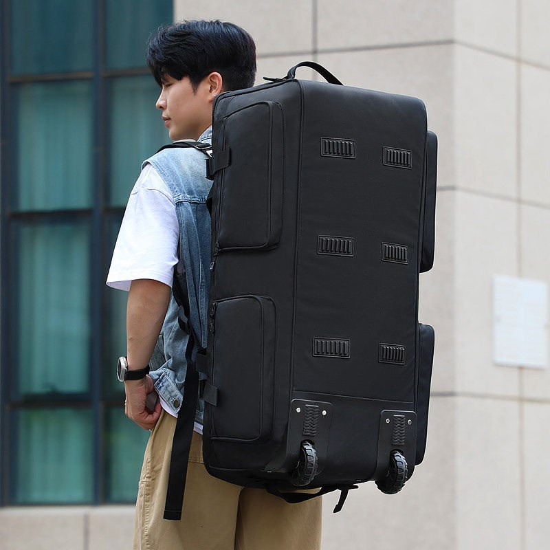 大双肩包旅行包拖轮包旅游户外轮子包可折叠行李袋衣服户外收纳包