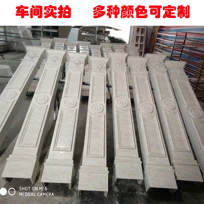 罗马柱石塑材质仿大理石圆形罗马柱工厂定制半圆柱包柱子装饰材料