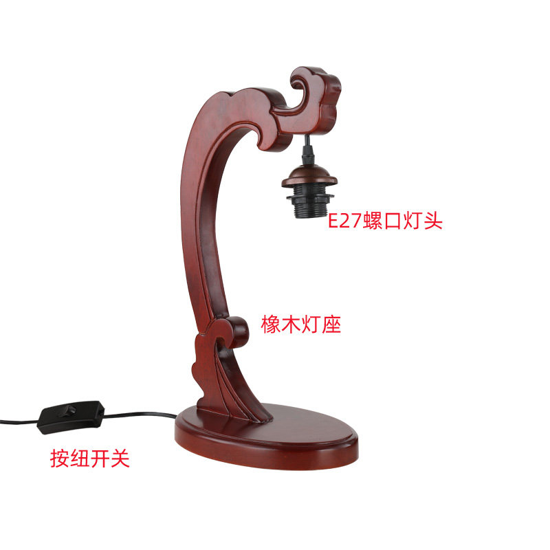 中式实木客厅沙发台灯婚灯床头灯书房卧室古典喜庆红色陶瓷台灯