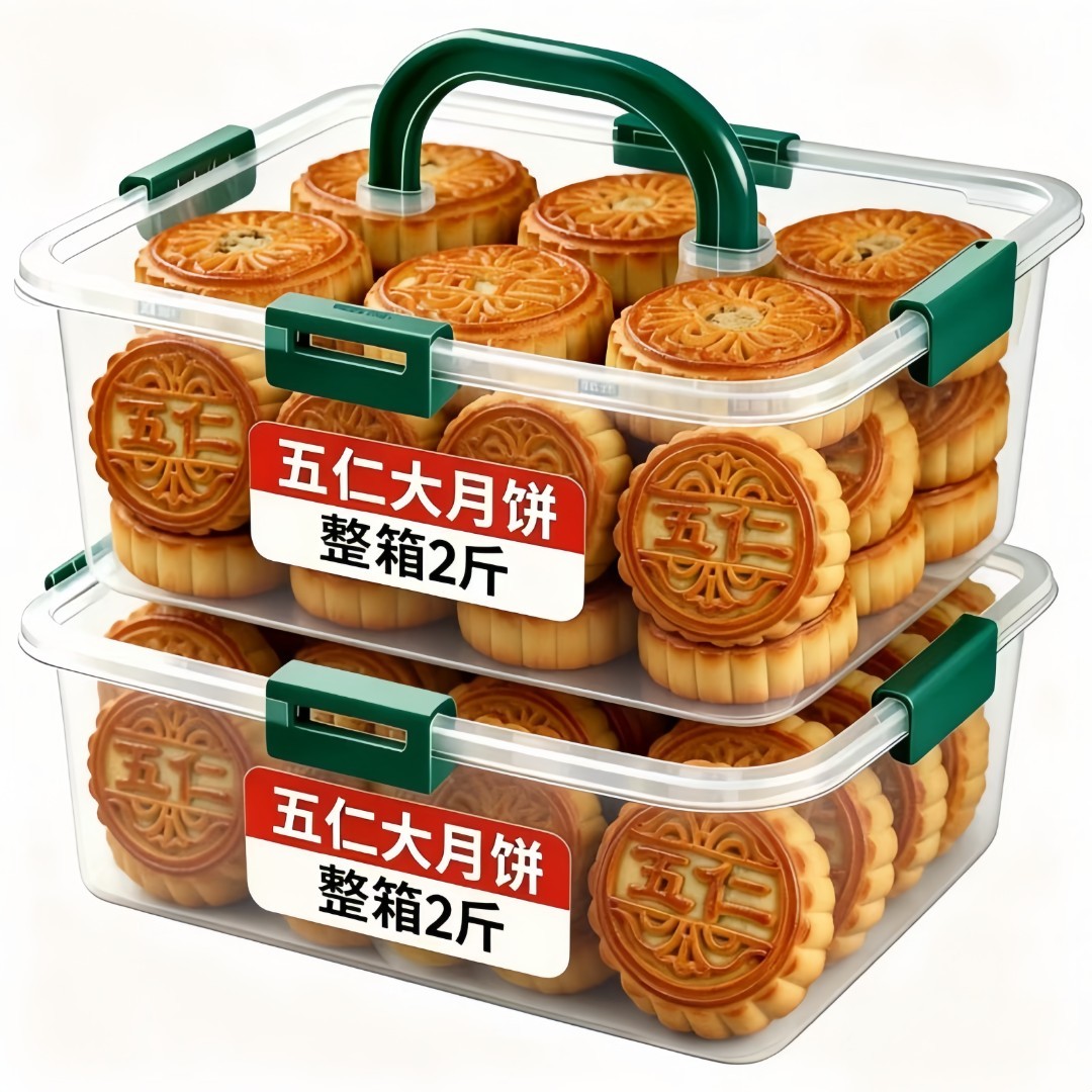 大五仁【2斤装】正宗五仁月饼100g特级老式月饼老款五仁月饼批发