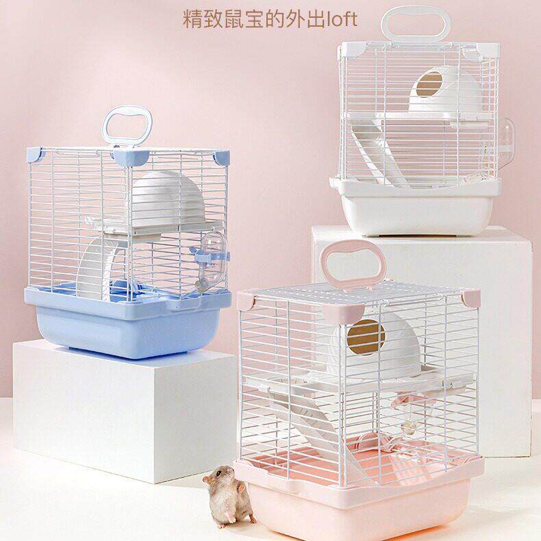 卡诺宠物用品仓鼠蜜袋鼯外带笼27cm大雪堡双层别墅基础笼二层平台