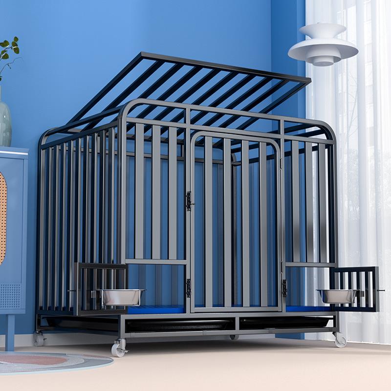 狗笼子中大型犬狗笼室内带厕所分离通用小型犬家用宠物全方管加粗