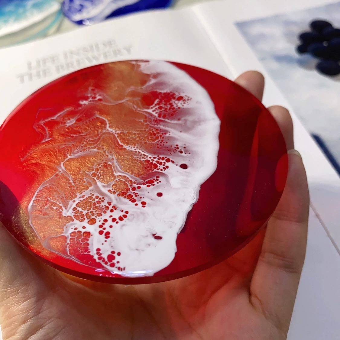 一花木原创手作 单层海洋杯垫 谷美吧唧 新世纪福音战士红海EVA