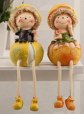 儿童节礼物春色满园蔬菜水果吊脚情侣娃娃田园风家居摆饰装饰