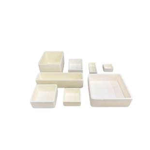 99氧化铝方形坩埚耐高温陶瓷方舟定制实验室匣钵大号刚玉瓷舟