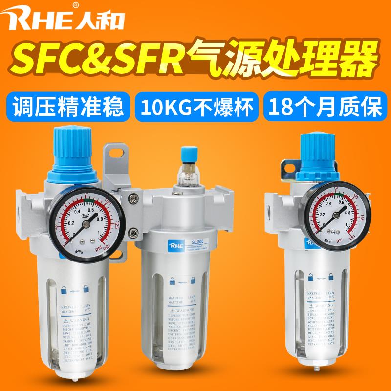 RHE人和气源处理器空气过滤器SFR/SL200油水分离器SFC200/300/400