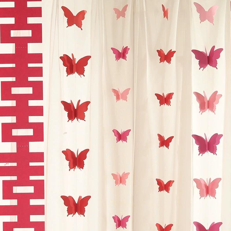 ins婚房布置套装结婚礼蝴蝶装饰新房卧室客厅男女方拉花窗帘挂件