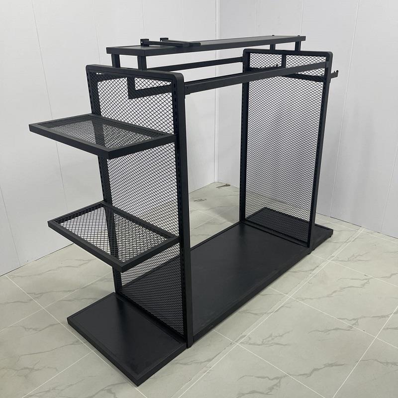 服装店展示架落地式多功能中岛陈列架子机车头盔手套袜子装备货架