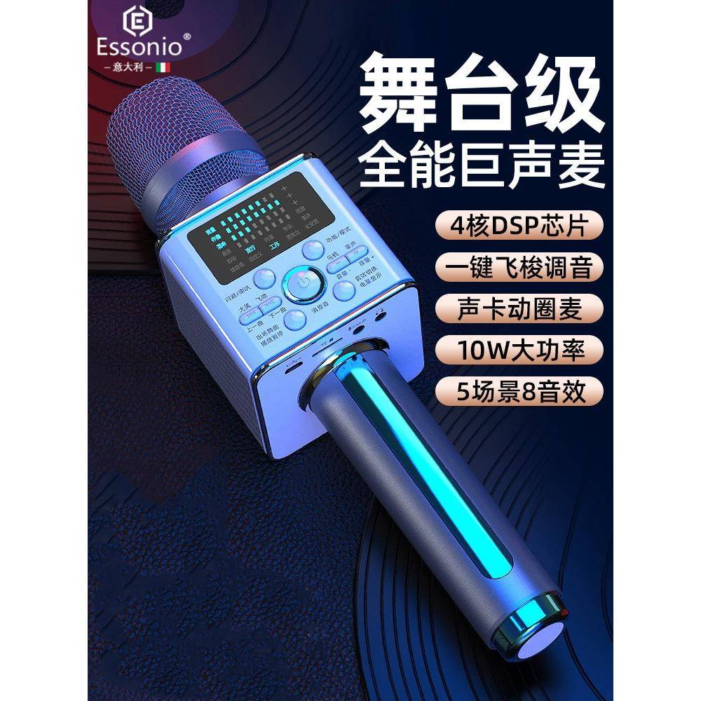 ESSONIO麦克风话筒音响一体专业全能带声卡无线蓝牙全民款K歌神器