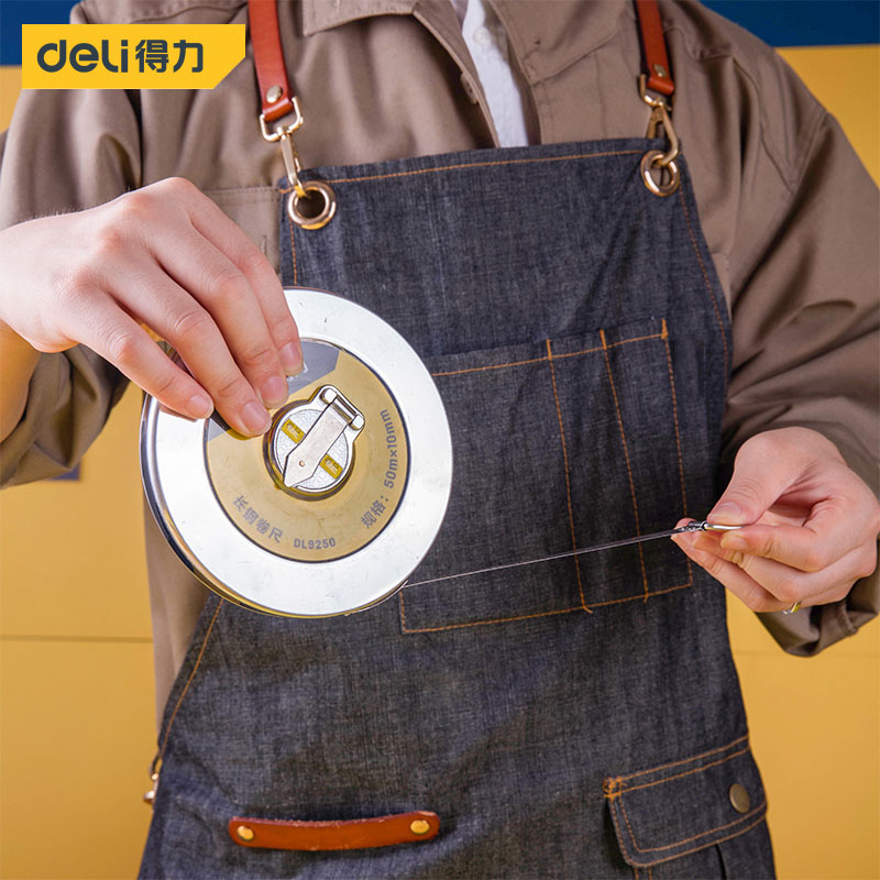 得力钢卷尺软尺50米30米20米10米高精度测量工地工程建筑装修尺子