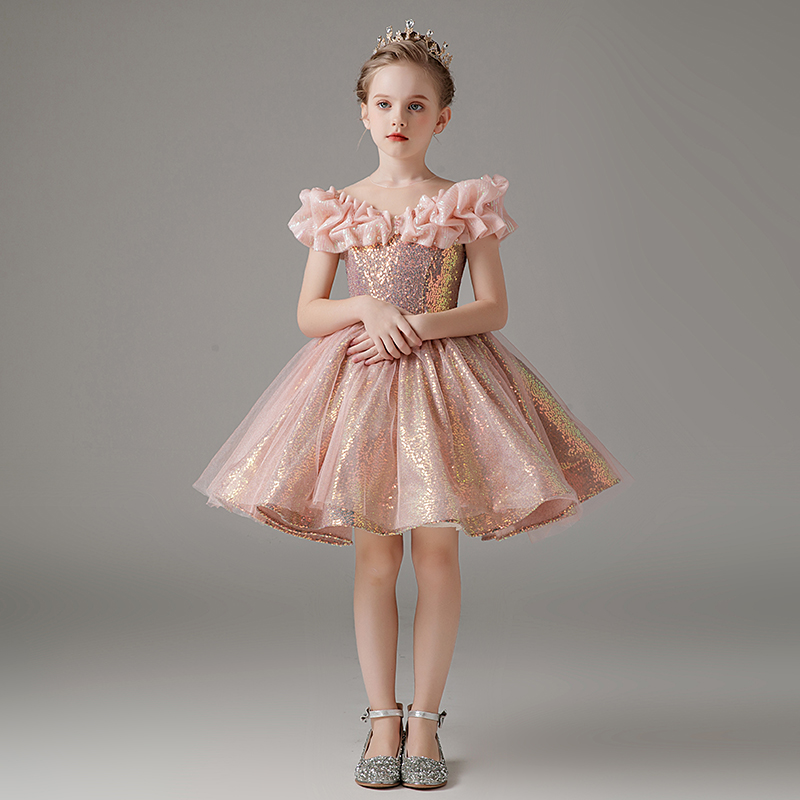 儿童礼服公主裙生日女童花童钢琴走秀小女K孩洋气主持人演出服春