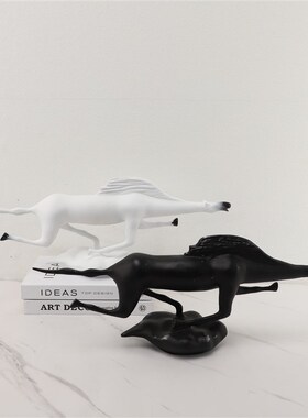 新中式极简创意祥云马树脂摆件客厅卧室餐厅N书房书桌玄关家居摆